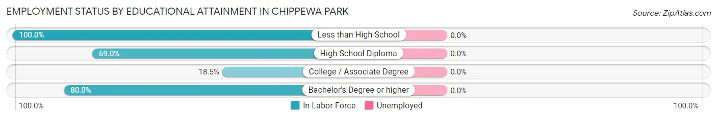 Employment Status by Educational Attainment in Chippewa Park