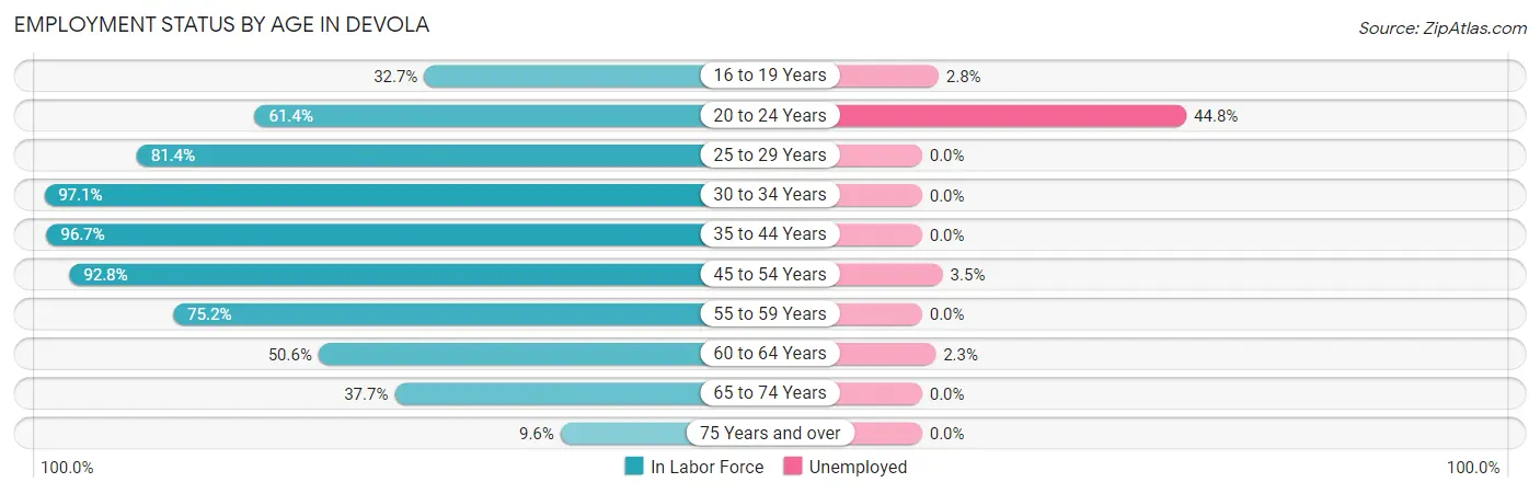 Employment Status by Age in Devola