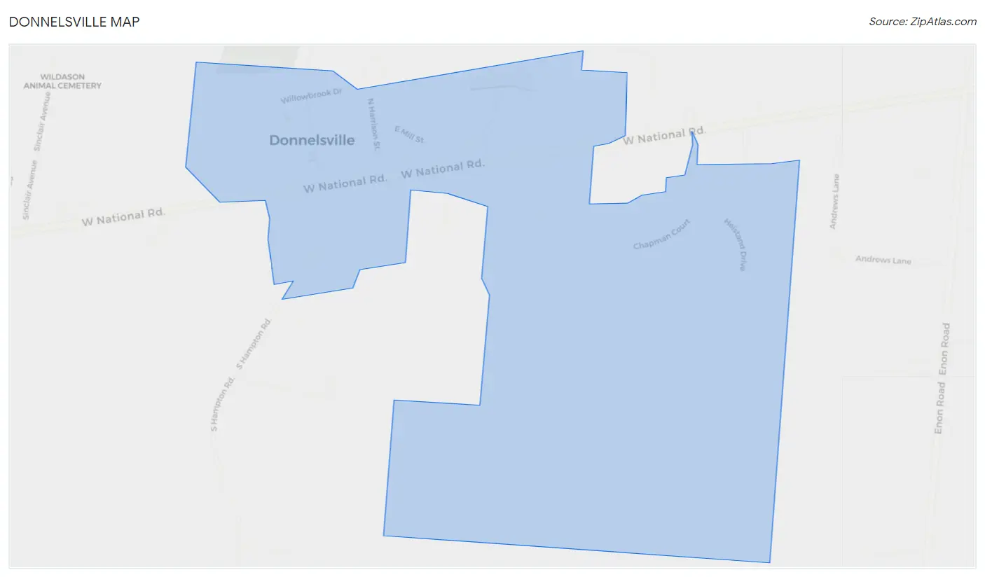 Donnelsville Map