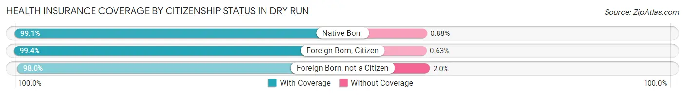 Health Insurance Coverage by Citizenship Status in Dry Run
