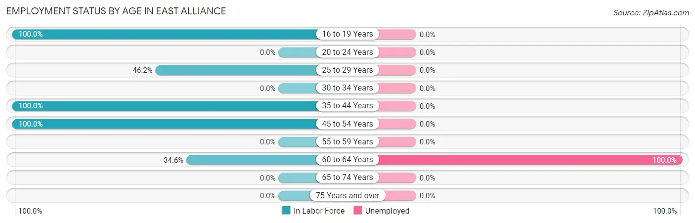 Employment Status by Age in East Alliance