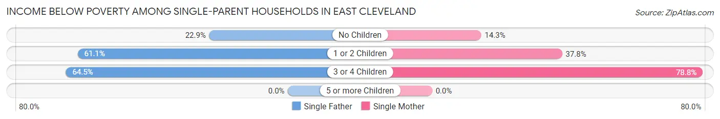 Income Below Poverty Among Single-Parent Households in East Cleveland