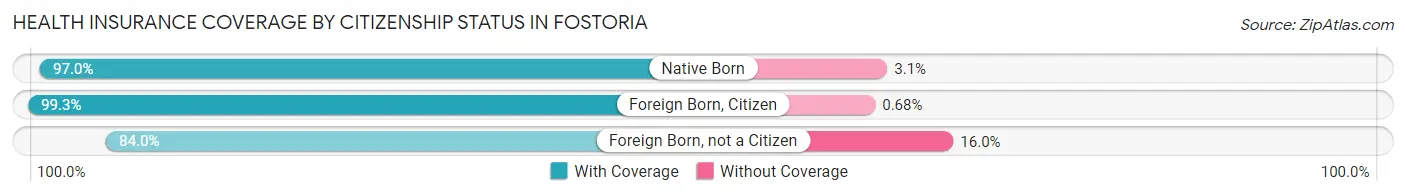Health Insurance Coverage by Citizenship Status in Fostoria