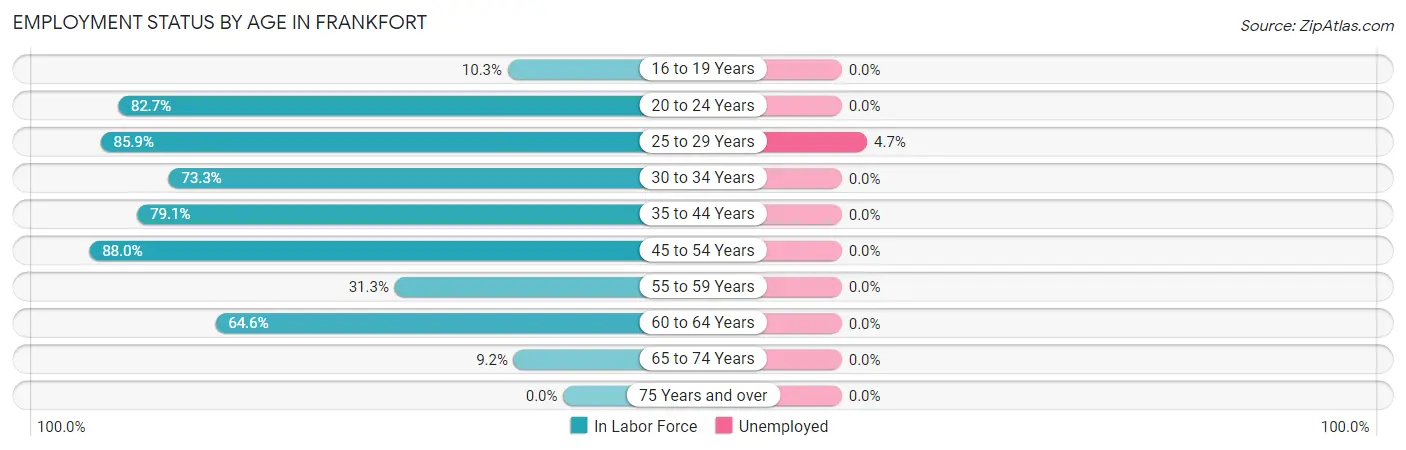 Employment Status by Age in Frankfort