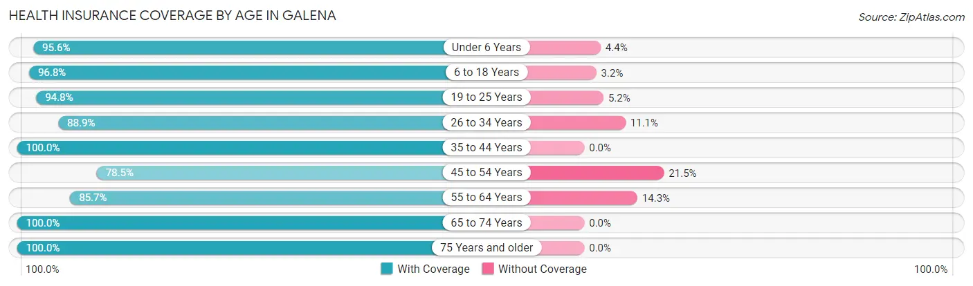Health Insurance Coverage by Age in Galena