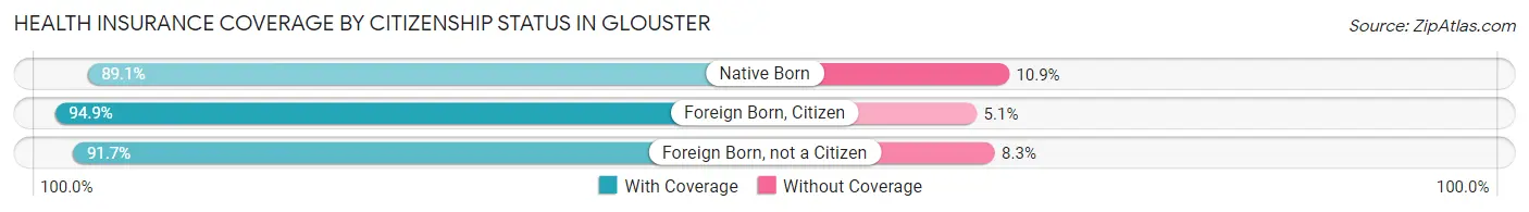 Health Insurance Coverage by Citizenship Status in Glouster