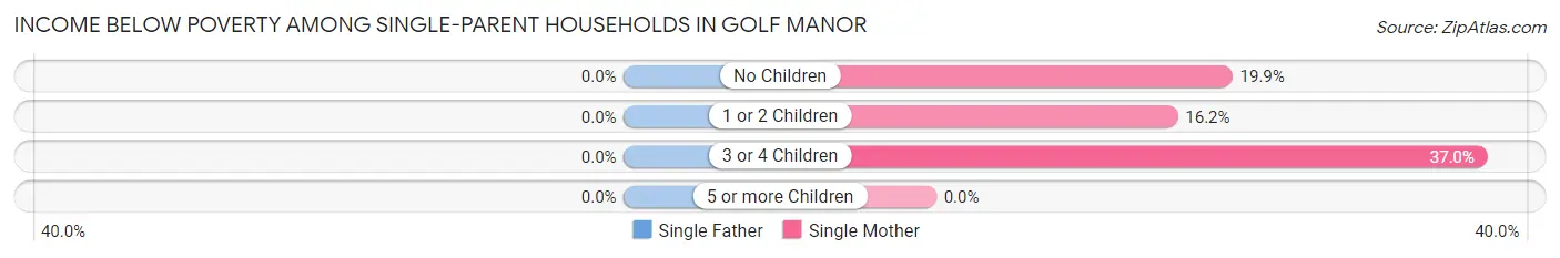 Income Below Poverty Among Single-Parent Households in Golf Manor
