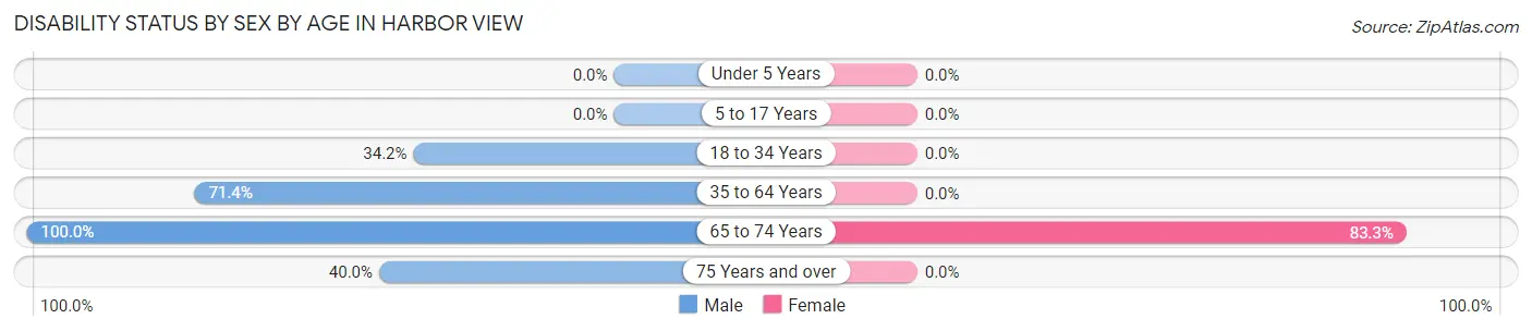 Disability Status by Sex by Age in Harbor View