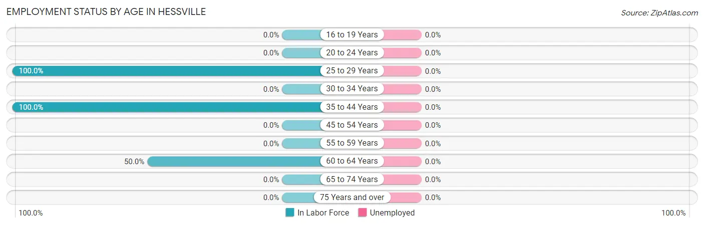 Employment Status by Age in Hessville