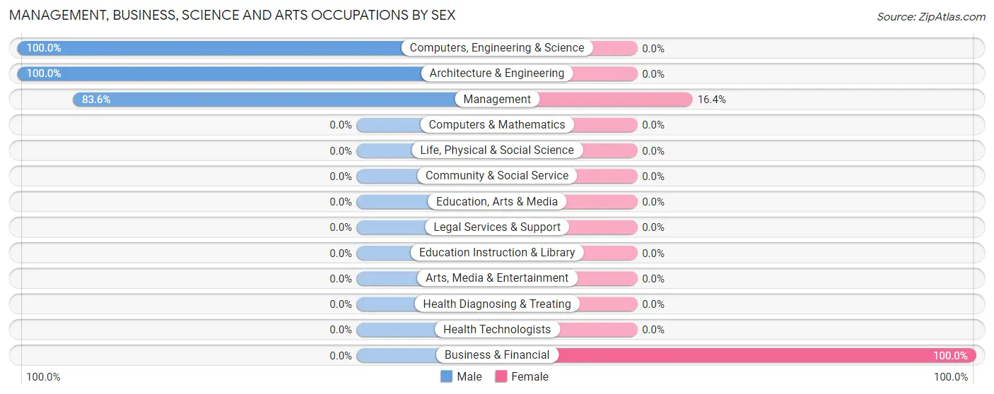 Management, Business, Science and Arts Occupations by Sex in Homeworth