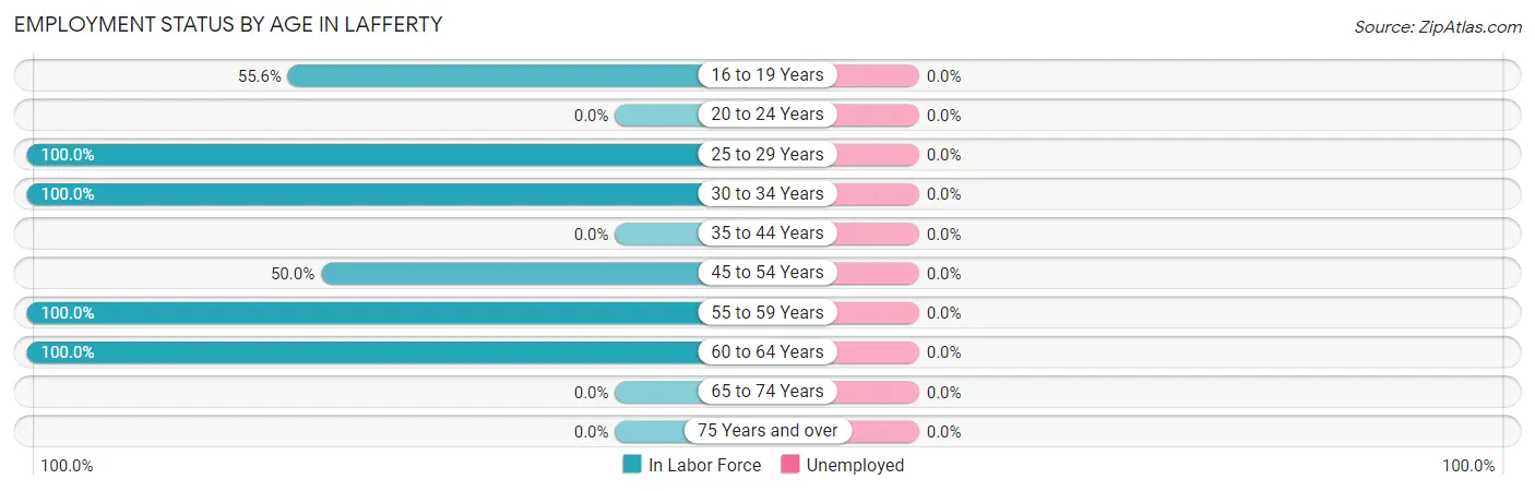 Employment Status by Age in Lafferty