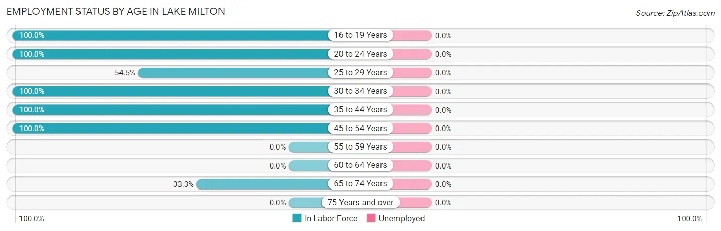 Employment Status by Age in Lake Milton