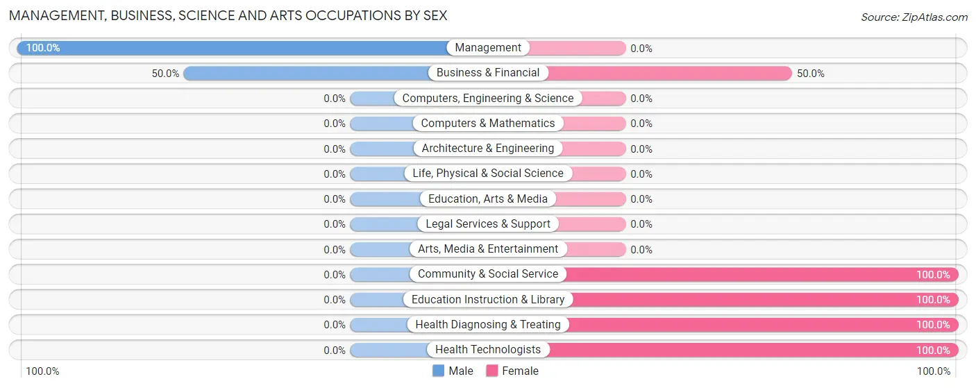 Management, Business, Science and Arts Occupations by Sex in Latty