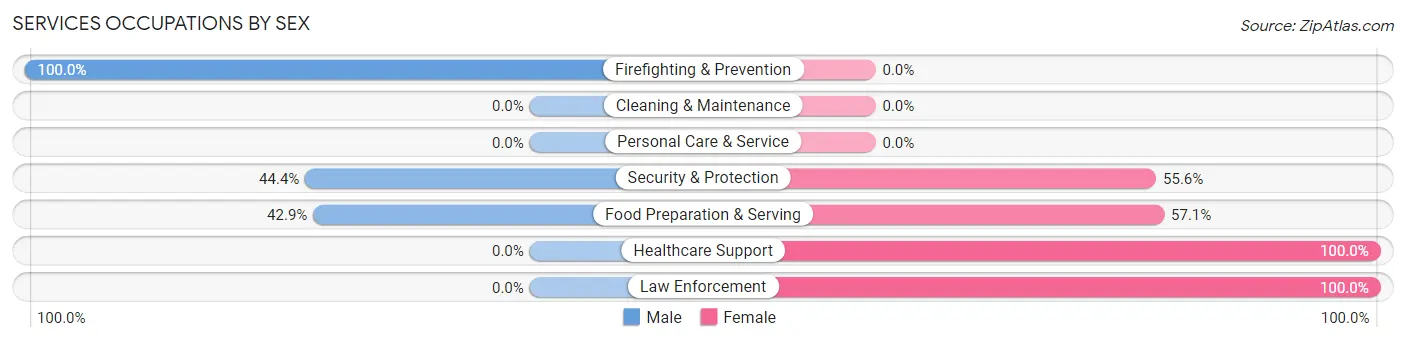 Services Occupations by Sex in Lordstown