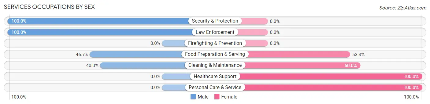 Services Occupations by Sex in Luckey