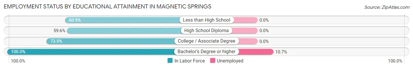 Employment Status by Educational Attainment in Magnetic Springs