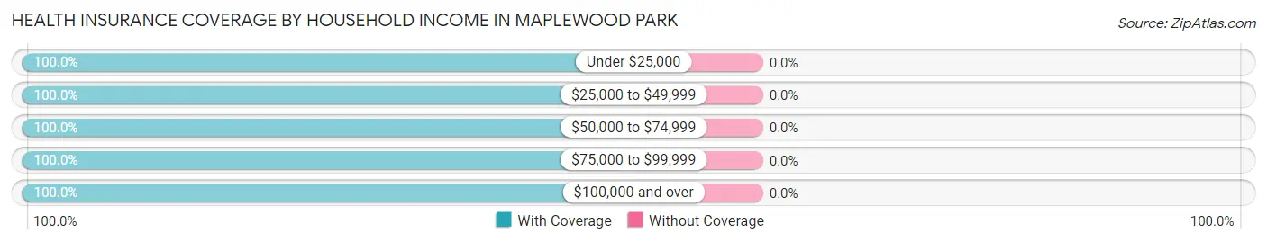 Health Insurance Coverage by Household Income in Maplewood Park