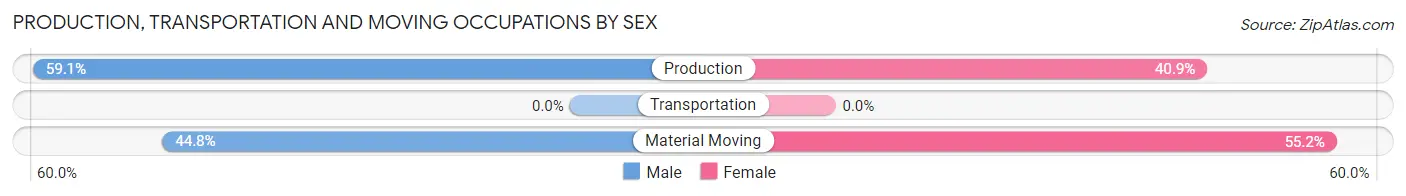 Production, Transportation and Moving Occupations by Sex in McCutchenville