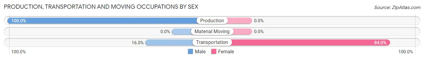 Production, Transportation and Moving Occupations by Sex in Morristown