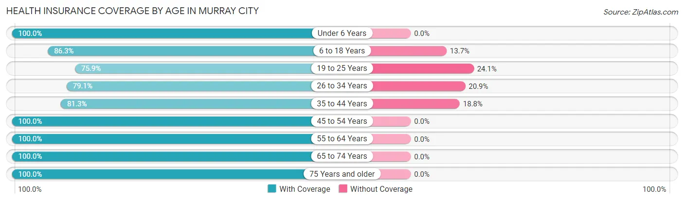 Health Insurance Coverage by Age in Murray City