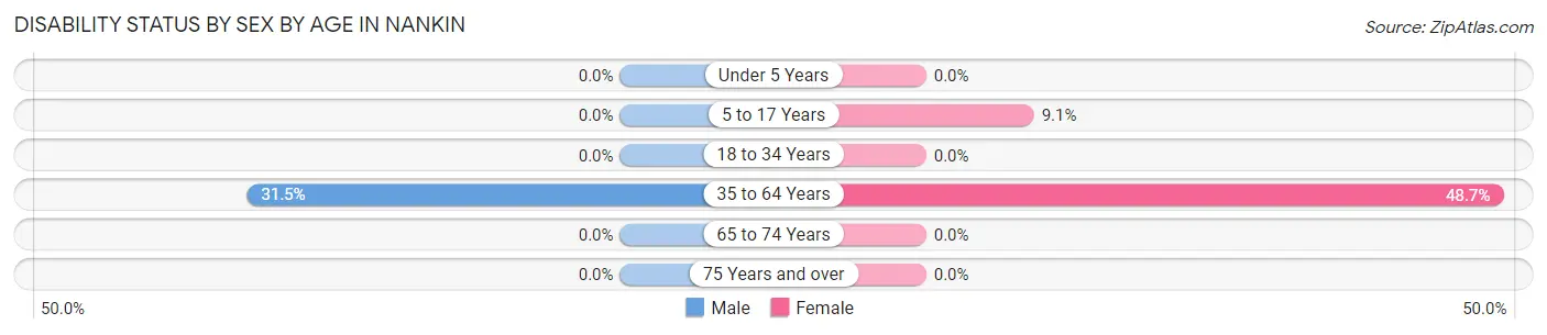 Disability Status by Sex by Age in Nankin