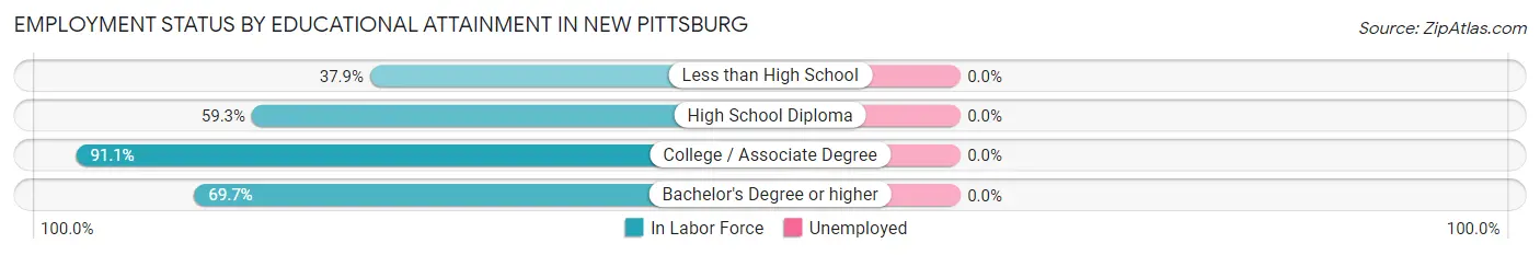 Employment Status by Educational Attainment in New Pittsburg
