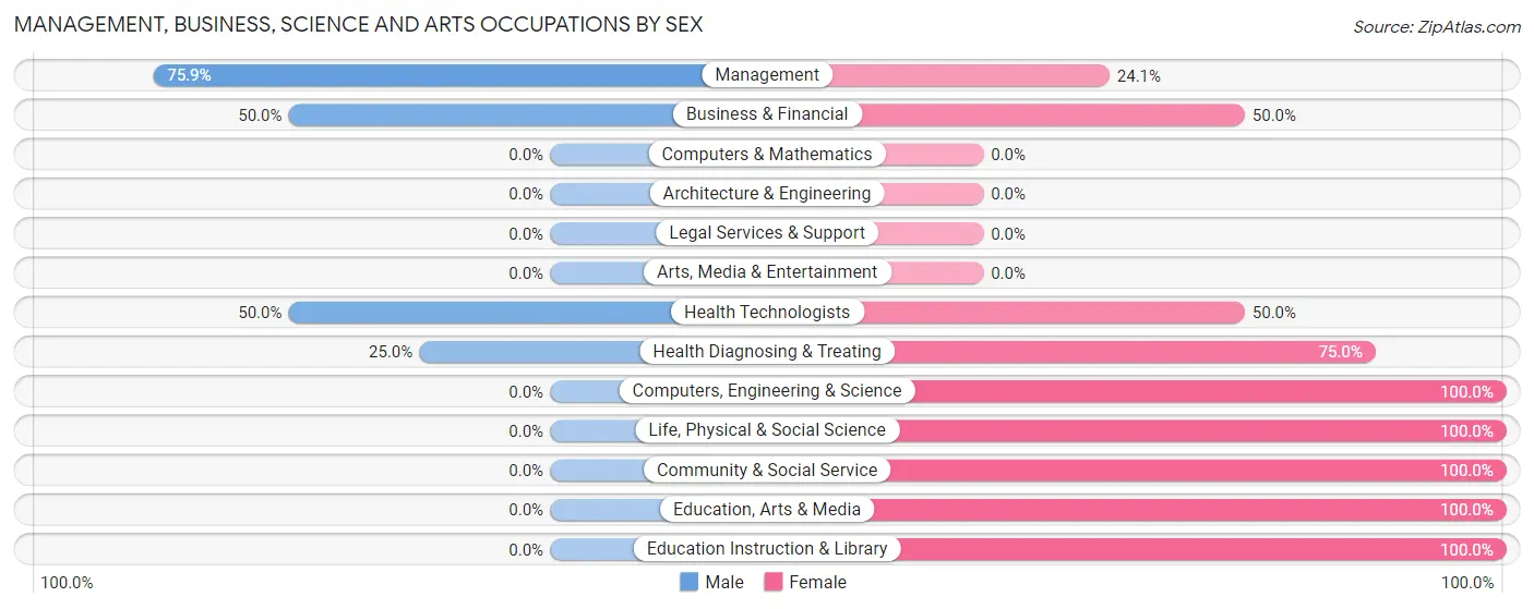 Management, Business, Science and Arts Occupations by Sex in New Straitsville