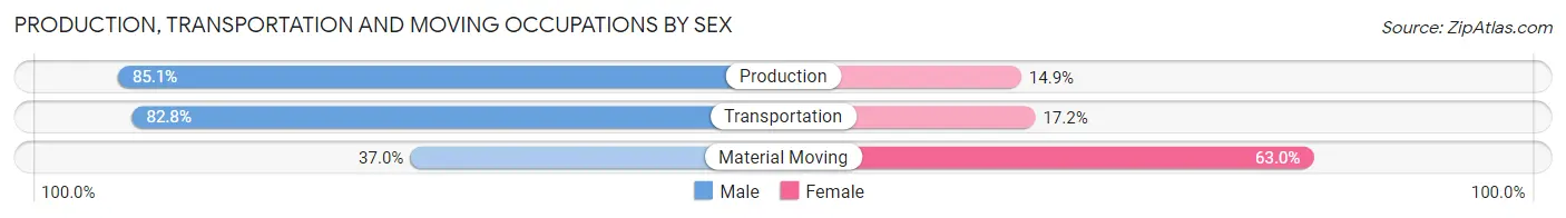 Production, Transportation and Moving Occupations by Sex in New Straitsville