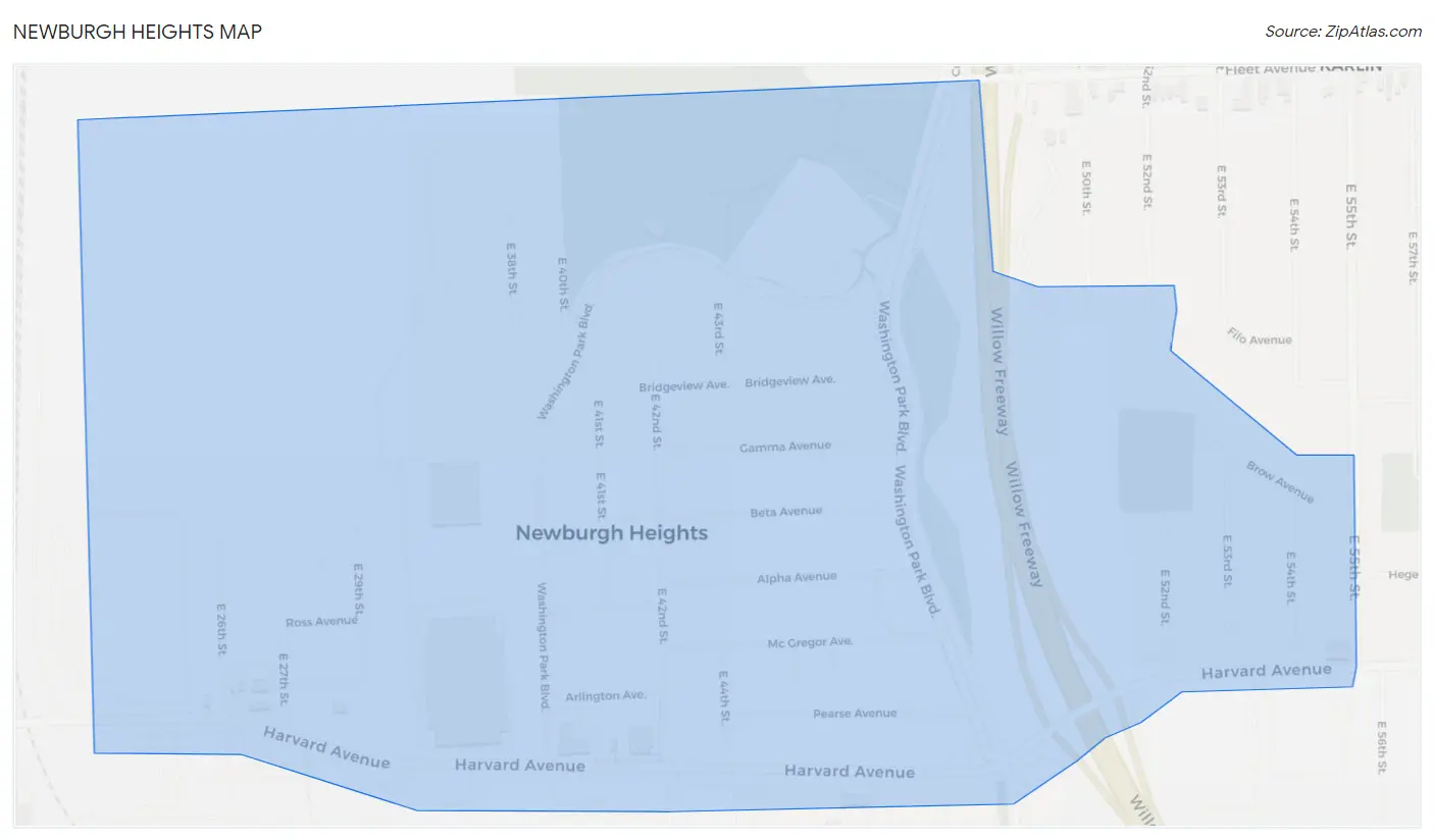 Newburgh Heights Map