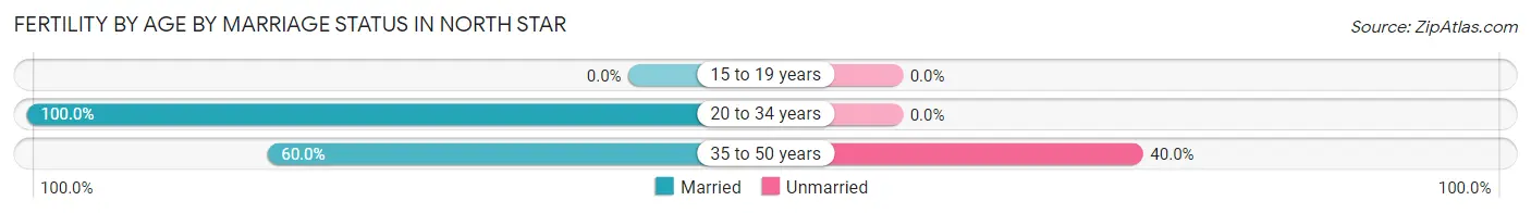 Female Fertility by Age by Marriage Status in North Star