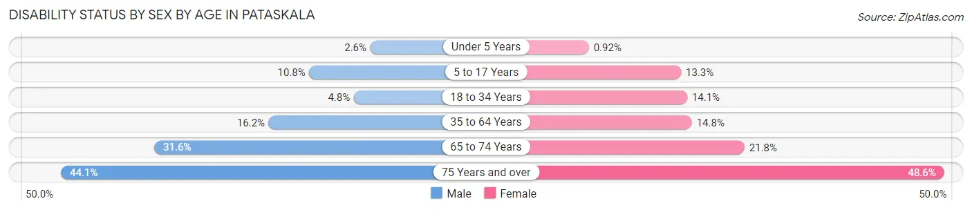 Disability Status by Sex by Age in Pataskala