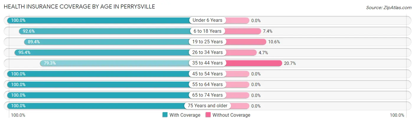 Health Insurance Coverage by Age in Perrysville