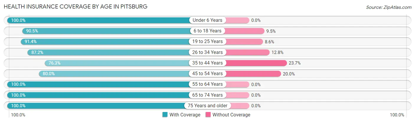 Health Insurance Coverage by Age in Pitsburg
