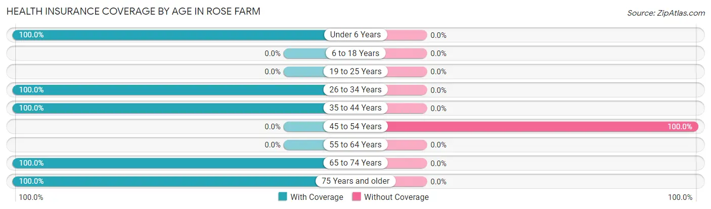 Health Insurance Coverage by Age in Rose Farm