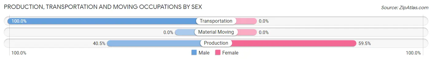Production, Transportation and Moving Occupations by Sex in Sciotodale