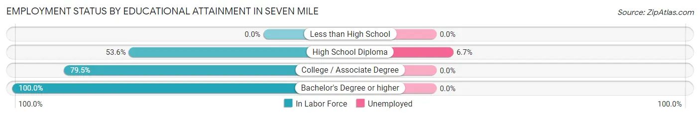 Employment Status by Educational Attainment in Seven Mile
