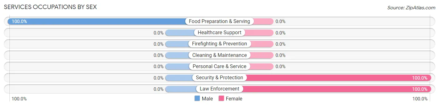 Services Occupations by Sex in Somerville