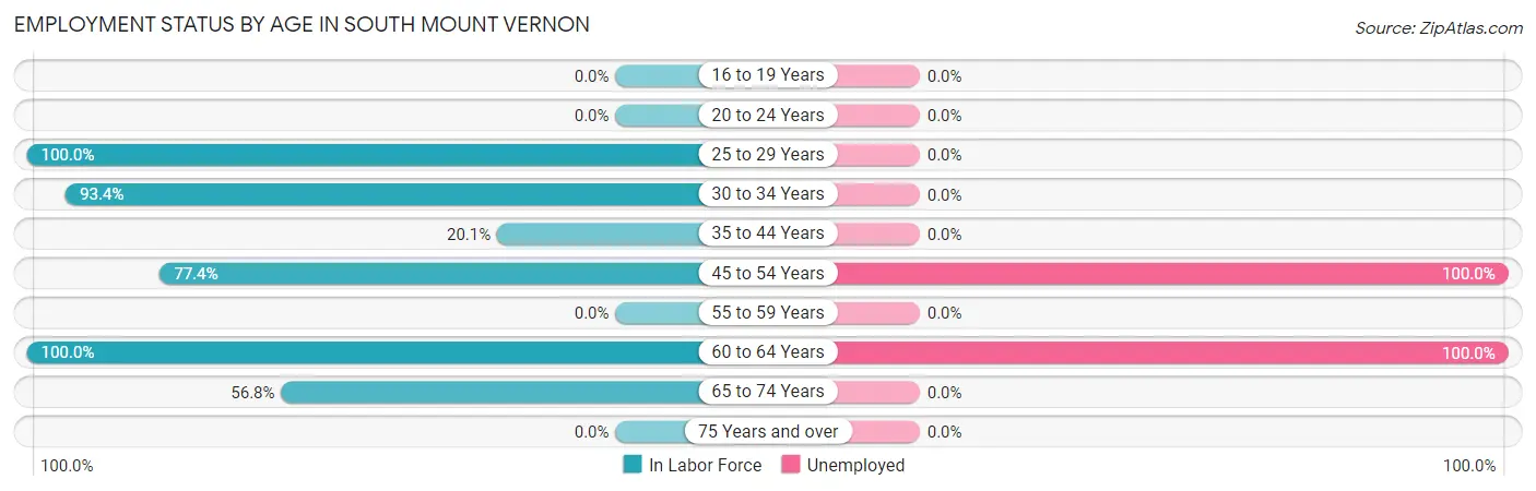 Employment Status by Age in South Mount Vernon