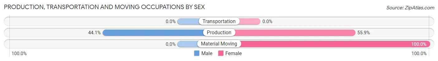 Production, Transportation and Moving Occupations by Sex in South Mount Vernon