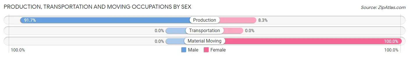 Production, Transportation and Moving Occupations by Sex in Twinsburg Heights