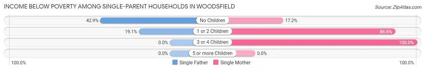 Income Below Poverty Among Single-Parent Households in Woodsfield