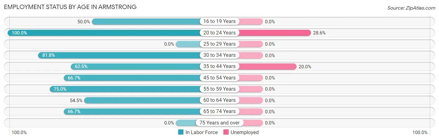 Employment Status by Age in Armstrong