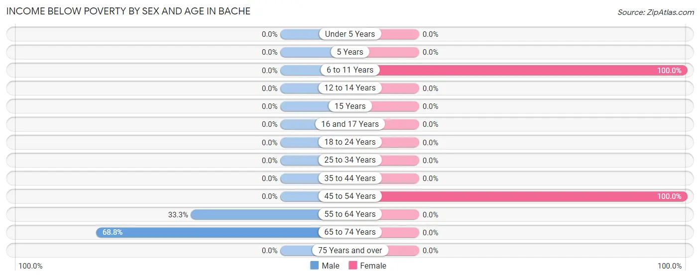 Income Below Poverty by Sex and Age in Bache