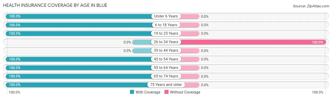 Health Insurance Coverage by Age in Blue