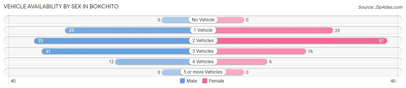 Vehicle Availability by Sex in Bokchito