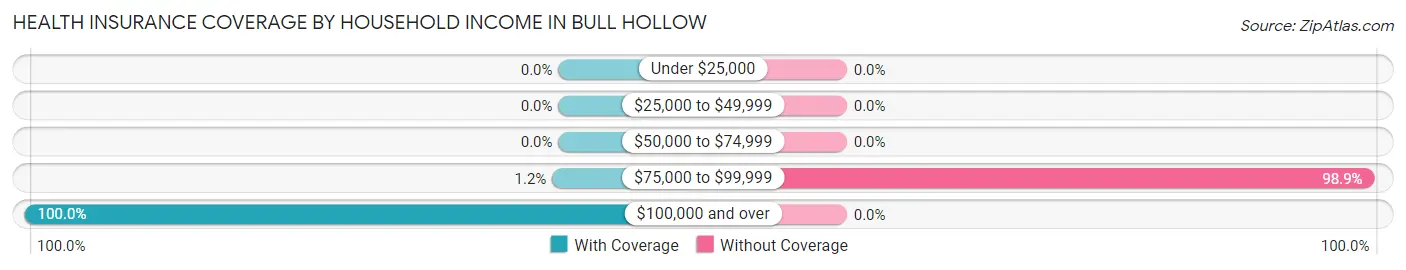 Health Insurance Coverage by Household Income in Bull Hollow