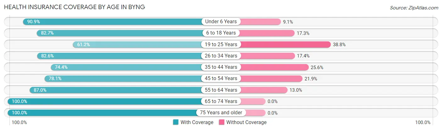 Health Insurance Coverage by Age in Byng