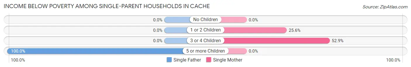 Income Below Poverty Among Single-Parent Households in Cache