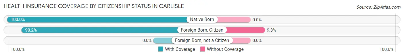Health Insurance Coverage by Citizenship Status in Carlisle