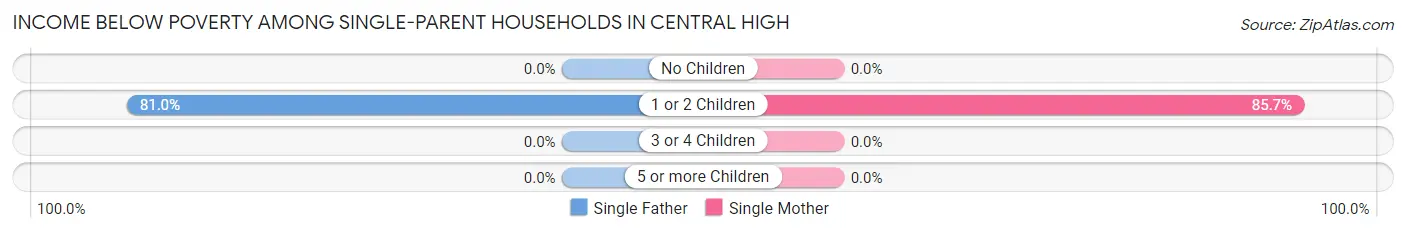 Income Below Poverty Among Single-Parent Households in Central High